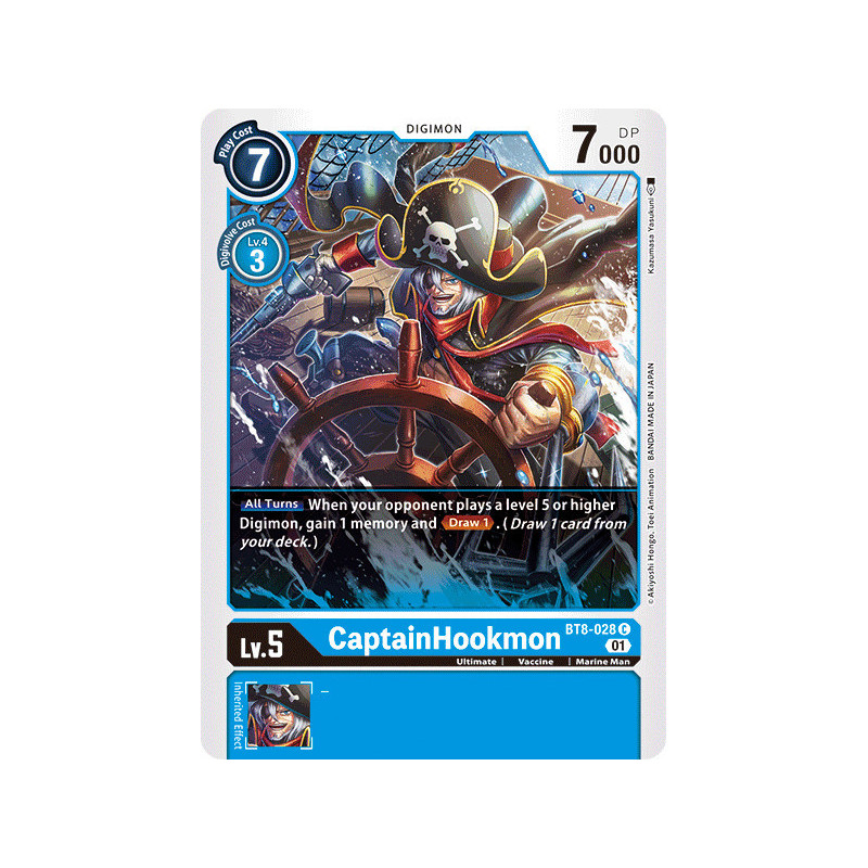 Digimon_TCG_BT8-028_CaptainHookmon_Common_New_Awakening_Card_Game