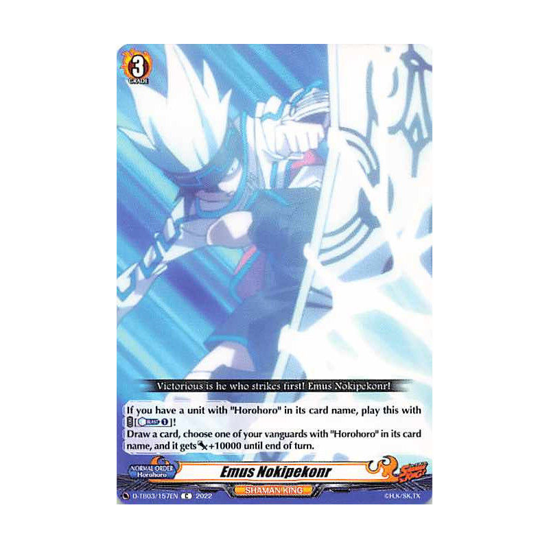 Vanguard_TCG_card_D-TB03_157EN_C_Emus_Nokipekonr_SHAMAN_KING