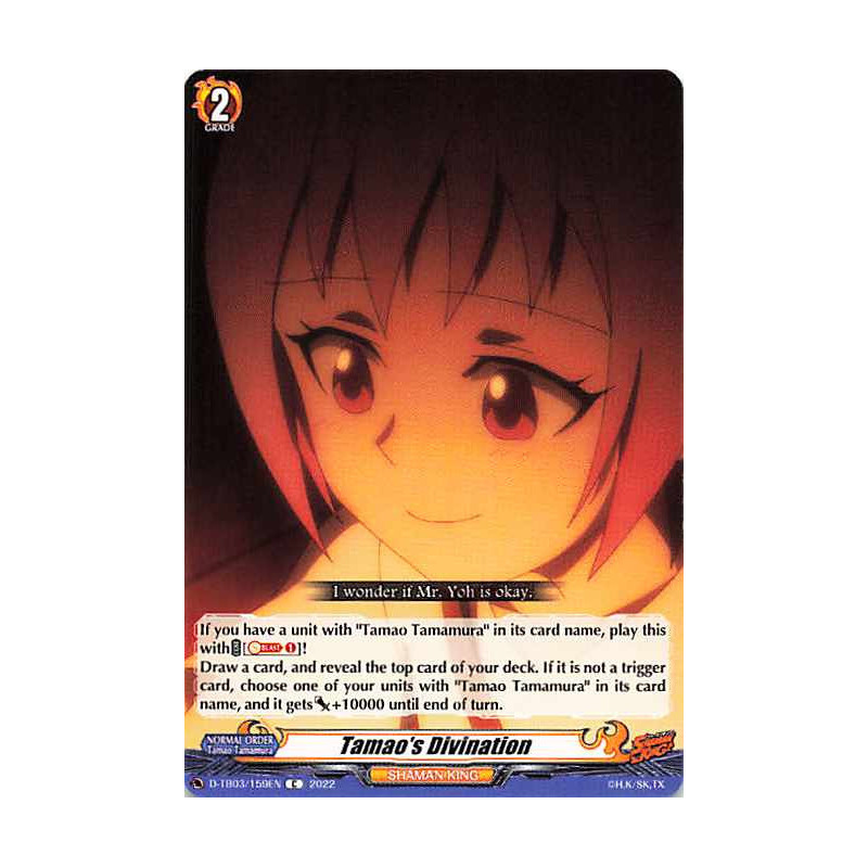 Vanguard_TCG_card_D-TB03_159EN_C_Tamao_s_Divination_SHAMAN_KING
