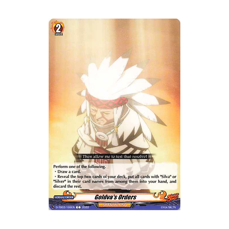 Vanguard_TCG_card_D-TB03_166EN_C_Goldva_s_Orders_SHAMAN_KING