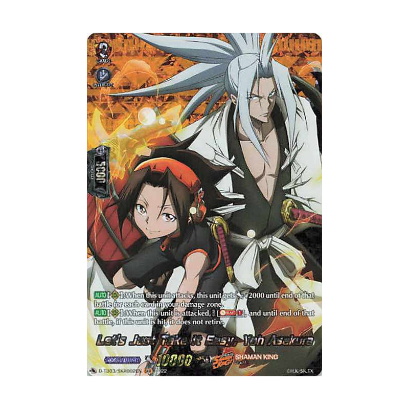 Vanguard_TCG_card_D-TB03_SKR002EN_SKR_Let_s_Just_Take_It_Easy_Yoh_Asakura_SHAMAN_KING