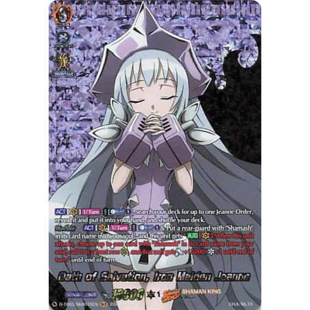 Vanguard_TCG_card_D-TB03_SKR015EN_SKR_Oath_of_Salvation_Iron_Maiden_Jeanne_SHAMAN_KING