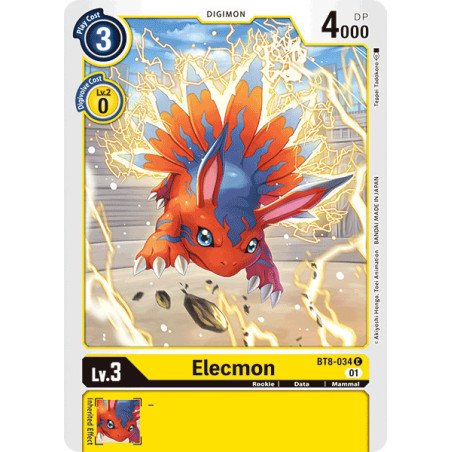 Digimon_TCG_BT8-034_Elecmon_Common_New_Awakening_Card_Game