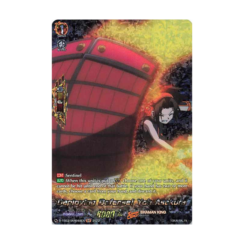 Vanguard_TCG_card_D-TB03_SKR048EN_SKR_Deploying_Defense_Yoh_Asakura_SHAMAN_KING