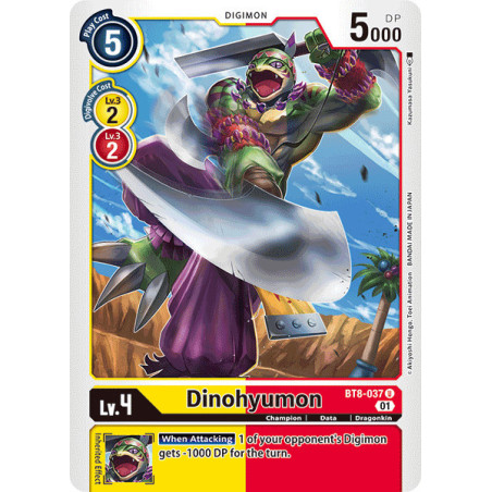 Digimon_TCG_BT8-037_Dinohyumon_Uncommon_New_Awakening_Card_Game