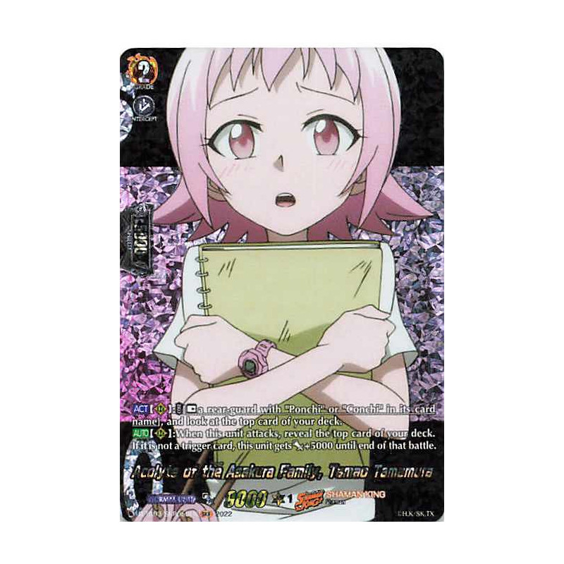 Vanguard_TCG_card_D-TB03_SKR059EN_SKR_Acolyte_of_the_Asakura_Family_Tamao_Tamamura_SHAMAN_KING