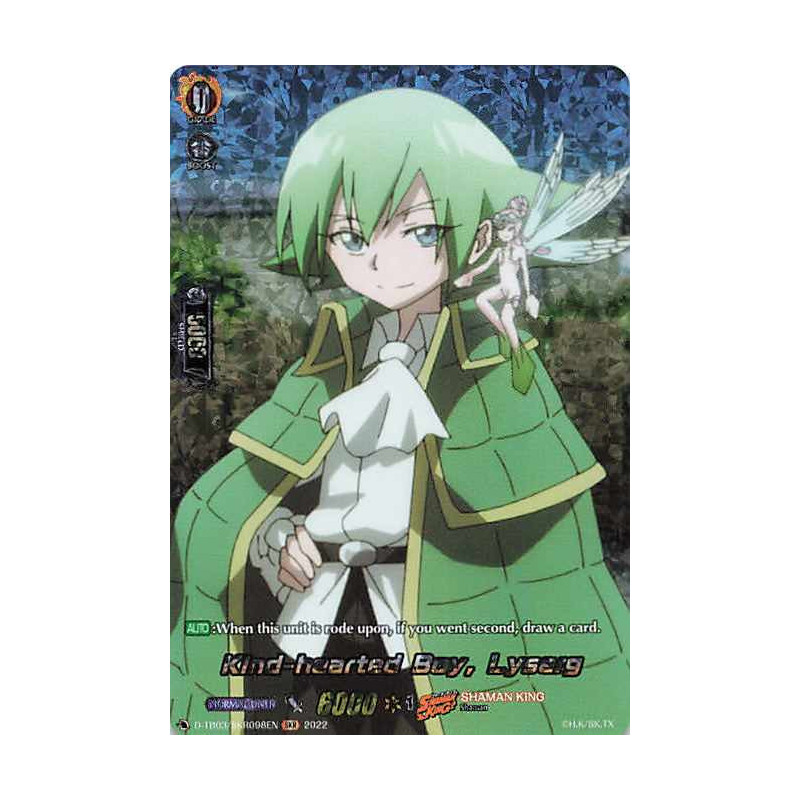 Vanguard_TCG_card_D-TB03_SKR098EN_SKR_Kind-hearted_Boy_Lyserg_SHAMAN_KING