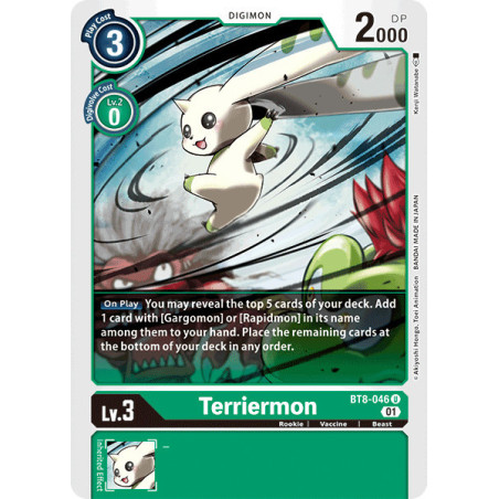 Digimon_TCG_BT8-046_Terriermon_Uncommon_New_Awakening_Card_Game