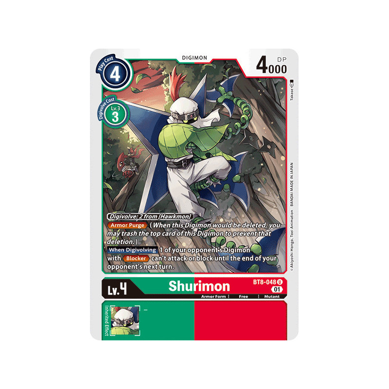 Digimon_TCG_BT8-048_Shurimon_Uncommon_New_Awakening_Card_Game