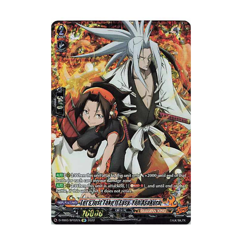 Vanguard_TCG_card_D-TB03_SP02EN_SP_Let_s_Just_Take_It_Easy_Yoh_Asakura_SHAMAN_KING