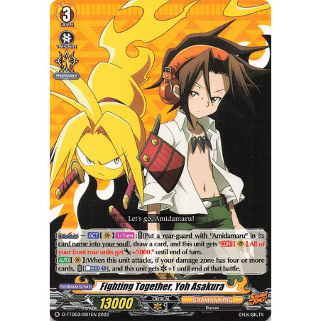 Vanguard_TCG_card_D-TTD03_001EN_TD_Fighting_Together_Yoh_Asakura_SHAMAN_KING