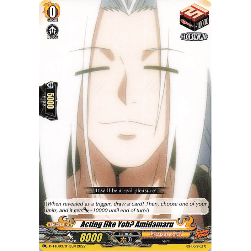 Vanguard_TCG_card_D-TTD03_013EN_TD_Acting_like_Yoh?_Amidamaru_SHAMAN_KING