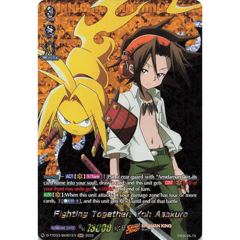 Vanguard_TCG_card_D-TTD03_SKR01EN_SKR_Fighting_Together_Yoh_Asakura_SHAMAN_KING