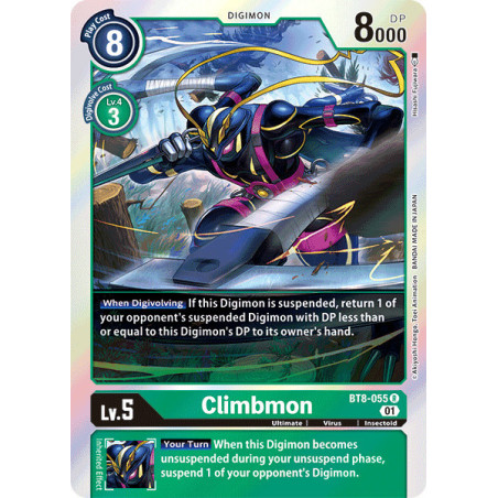 Digimon_TCG_BT8-055_Climbmon_Rare_New_Awakening_Card_Game