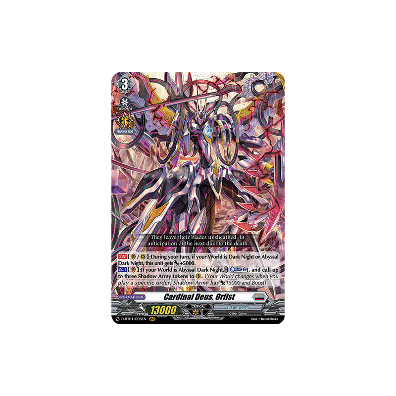 Vanguard_TCG_card_D-BT01_005EN_RRR_Cardinal_Deus_Orfist_Genesis_of_the_Five_Greats