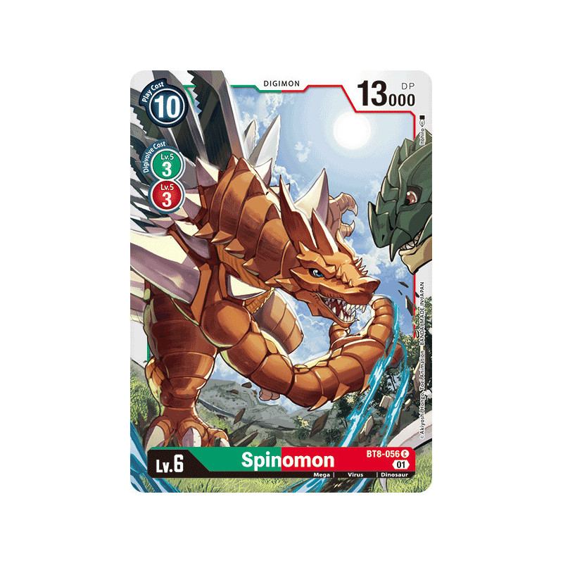 Digimon_TCG_BT8-056_Spinomon_Common_New_Awakening_Card_Game