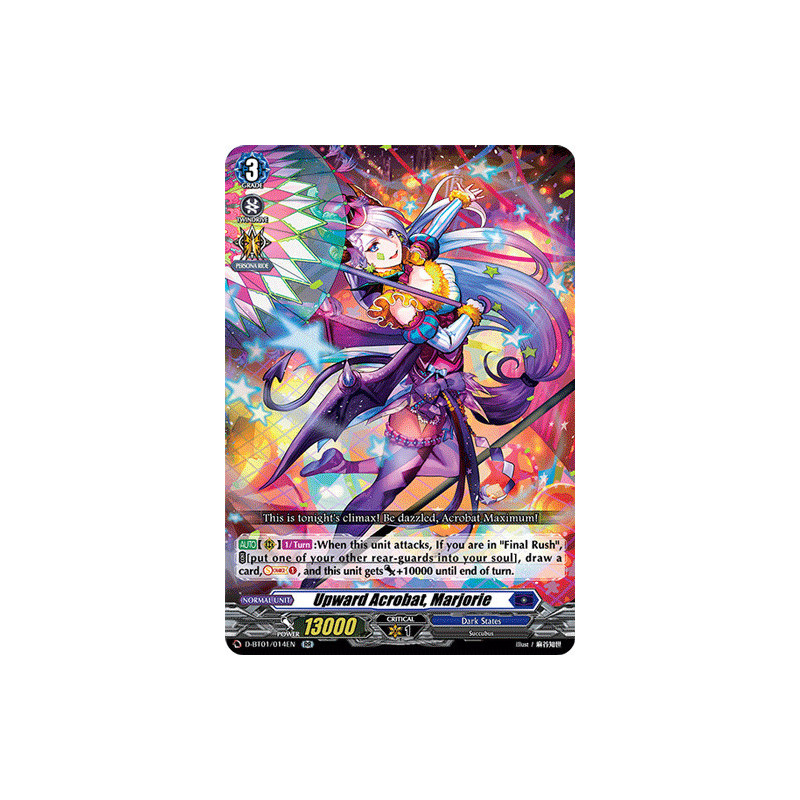 Vanguard_TCG_card_D-BT01_014EN_RR_Upward_Acrobat_Marjorie_Genesis_of_the_Five_Greats