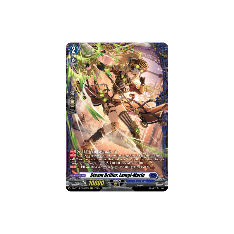 Vanguard_TCG_card_DZ-BT11_FR09EN_FR_Steam_Driller_Lamgi-Marie_Symphony_of_Might_Bloom