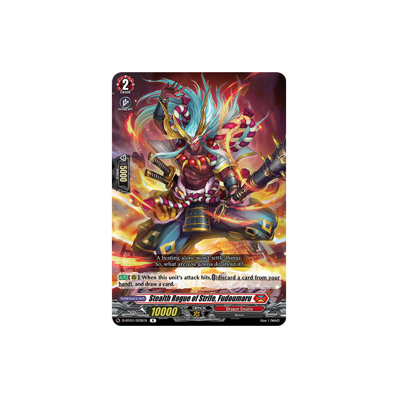 Vanguard_TCG_card_D-BT01_029EN_R_Stealth_Rogue_of_Strife_Fudoumaru_Genesis_of_the_Five_Greats
