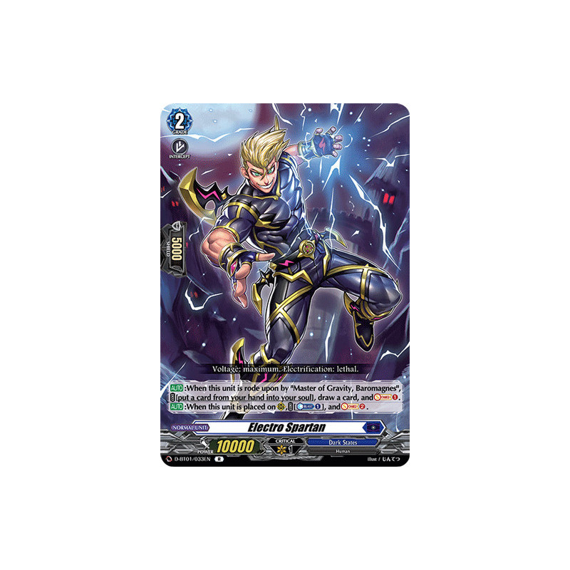Vanguard_TCG_card_D-BT01_033EN_R_Electro_Spartan_Genesis_of_the_Five_Greats