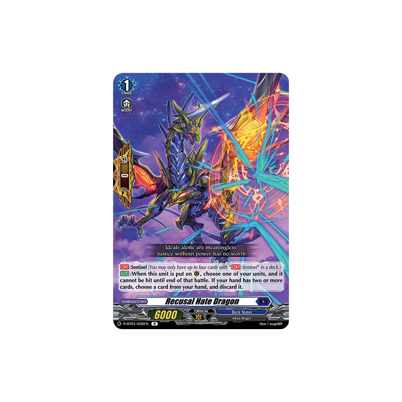 Vanguard_TCG_card_D-BT01_036EN_R_Recusal_Hate_Dragon_Genesis_of_the_Five_Greats