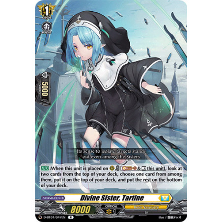 Vanguard_TCG_card_D-BT01_047EN_R_Divine_Sister_Tartine_Genesis_of_the_Five_Greats