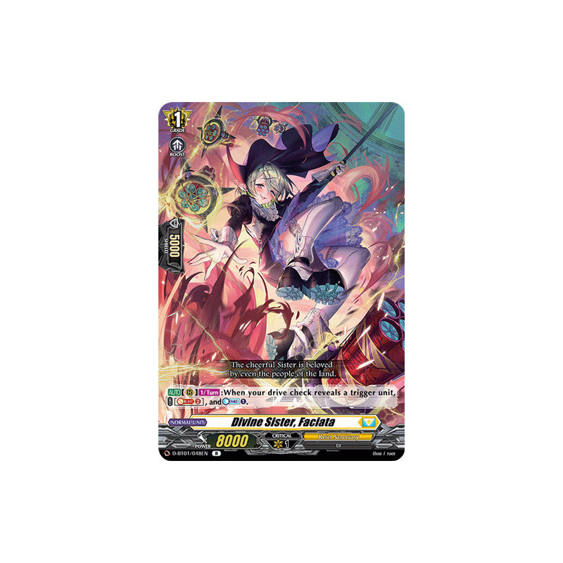 Vanguard_TCG_card_D-BT01_048EN_R_Divine_Sister_Faciata_Genesis_of_the_Five_Greats
