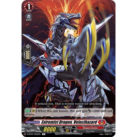 Vanguard_TCG_card_D-BT01_059EN_C_Extremist_Dragon_Velocihazard_Genesis_of_the_Five_Greats