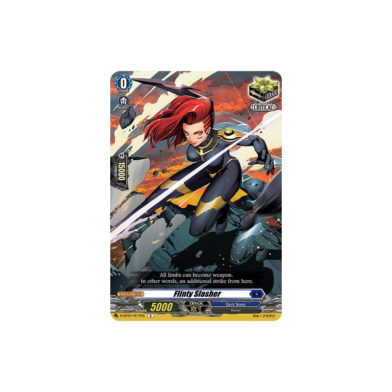 Vanguard_TCG_card_D-BT01_077EN_C_Flinty_Slasher_Genesis_of_the_Five_Greats