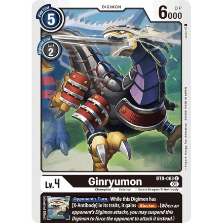 Digimon_TCG_BT8-063_Ginryumon_Common_New_Awakening_Card_Game