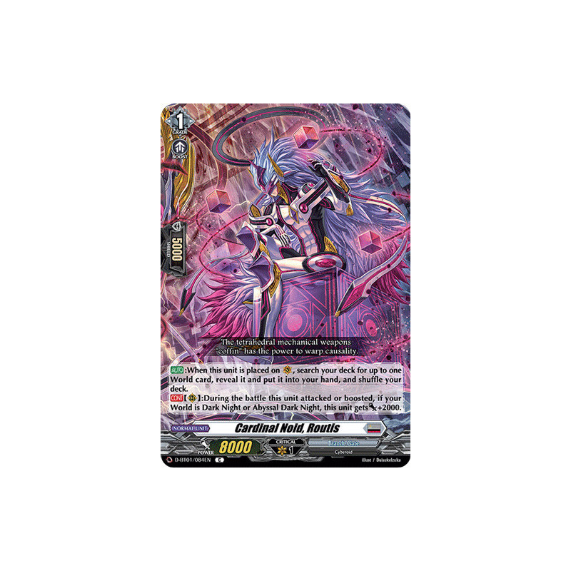 Vanguard_TCG_card_D-BT01_084EN_C_Cardinal_Noid_Routis_Genesis_of_the_Five_Greats