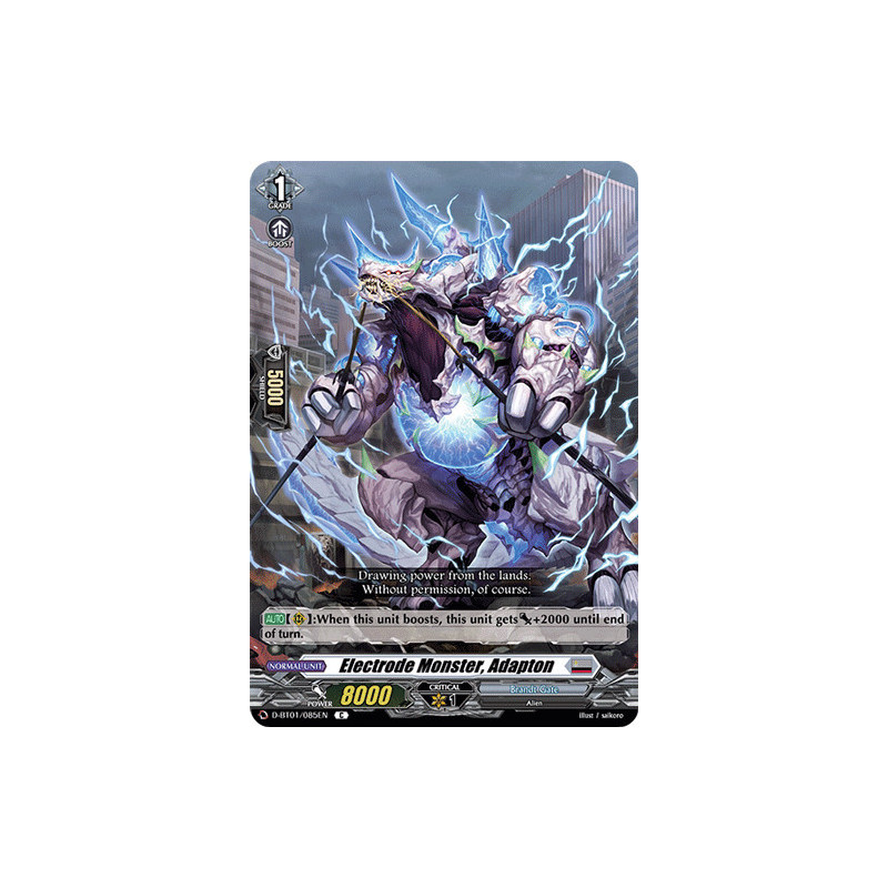Vanguard_TCG_card_D-BT01_085EN_C_Electrode_Monster_Adapton_Genesis_of_the_Five_Greats