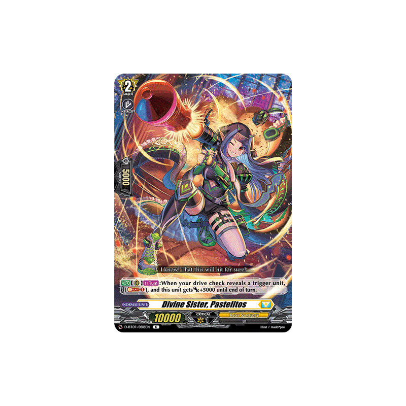 Vanguard_TCG_card_D-BT01_098EN_C_Divine_Sister_Pastelitos_Genesis_of_the_Five_Greats