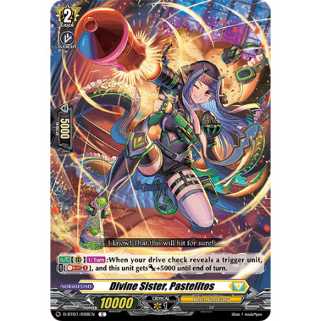 Vanguard_TCG_card_D-BT01_098EN_C_Divine_Sister_Pastelitos_Genesis_of_the_Five_Greats