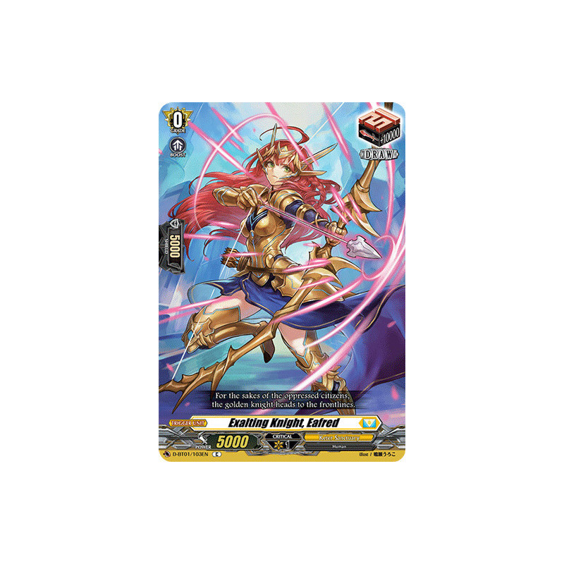 Vanguard_TCG_card_D-BT01_103EN_C_Exalting_Knight_Eafred_Genesis_of_the_Five_Greats