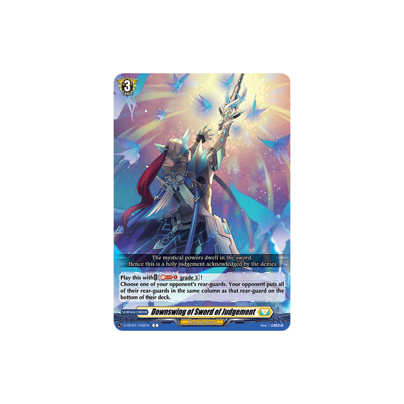 Vanguard_TCG_card_D-BT01_106EN_C_Downswing_of_Sword_of_Judgement_Genesis_of_the_Five_Greats