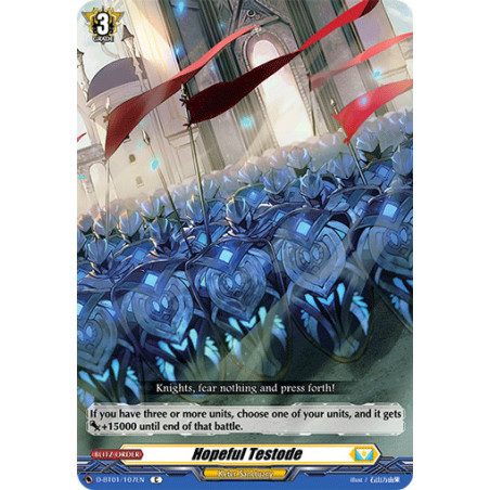 Vanguard_TCG_card_D-BT01_107EN_C_Hopeful_Testode_Genesis_of_the_Five_Greats