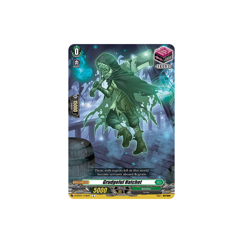Vanguard_TCG_card_D-BT01_116EN_C_Grudgeful_Hatchet_Genesis_of_the_Five_Greats