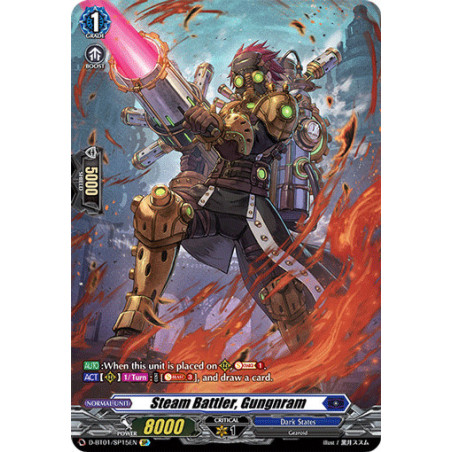Vanguard_TCG_card_D-BT01_SP15EN_SP_Steam_Battler_Gungnram_Genesis_of_the_Five_Greats