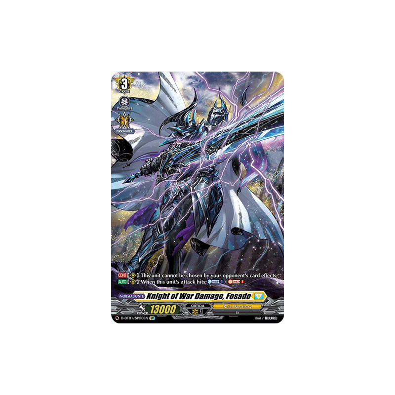 Vanguard_TCG_card_D-BT01_SP20EN_SP_Knight_of_War_Damage_Fosado_Genesis_of_the_Five_Greats