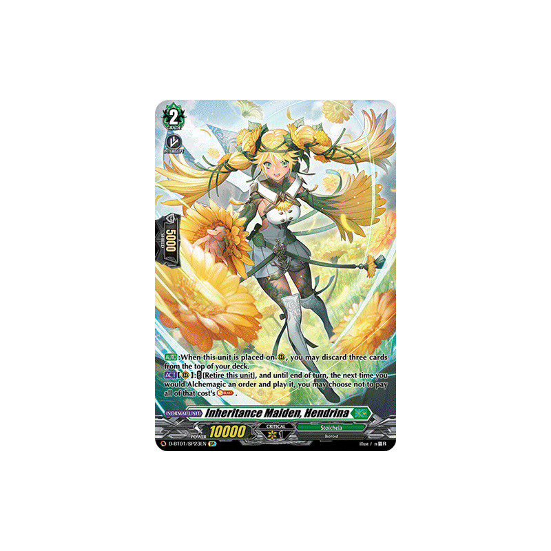 Vanguard_TCG_card_D-BT01_SP23EN_SP_Inheritance_Maiden_Hendrina_Genesis_of_the_Five_Greats