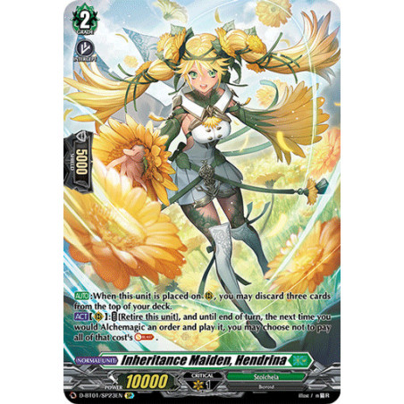 Vanguard_TCG_card_D-BT01_SP23EN_SP_Inheritance_Maiden_Hendrina_Genesis_of_the_Five_Greats