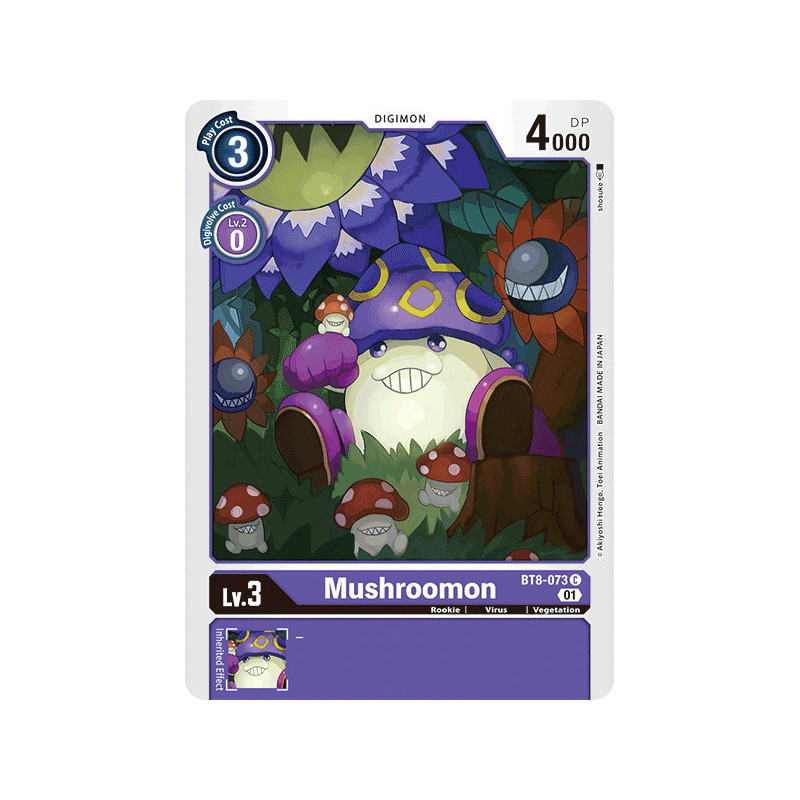Digimon_TCG_BT8-073_Mushroomon_Common_New_Awakening_Card_Game
