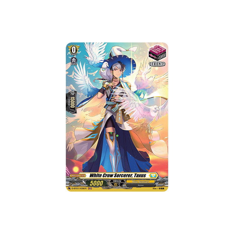 Vanguard_TCG_card_D-BT01_H39EN_H_White_Crow_Sorcerer_Taxus_Genesis_of_the_Five_Greats