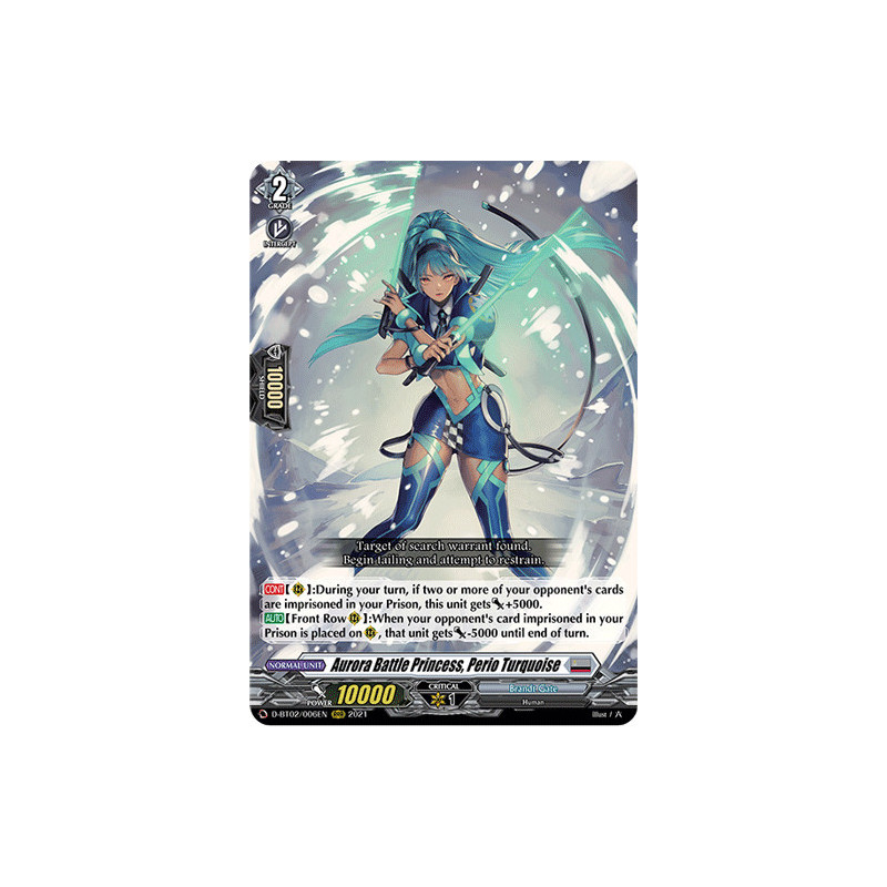 Vanguard_TCG_card_D-BT02_006EN_RRR_Aurora_Battle_Princess_Perio_Turquoise_A_Brush_with_the_Legends
