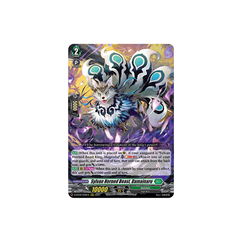 Vanguard_TCG_card_D-BT02_009EN_RRR_Sylvan_Horned_Beast_Damainaru_A_Brush_with_the_Legends