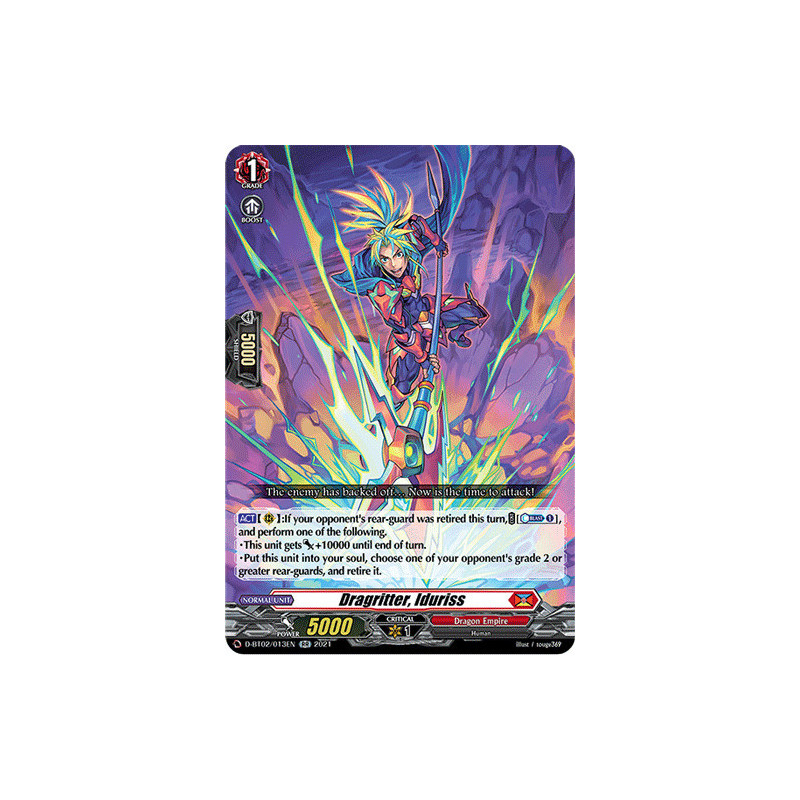 Vanguard_TCG_card_D-BT02_013EN_RR_Dragritter_Iduriss_A_Brush_with_the_Legends