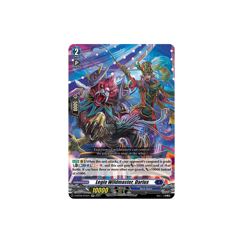 Vanguard_TCG_card_D-BT02_015EN_RR_Legio_Wildmaster_Darius_A_Brush_with_the_Legends