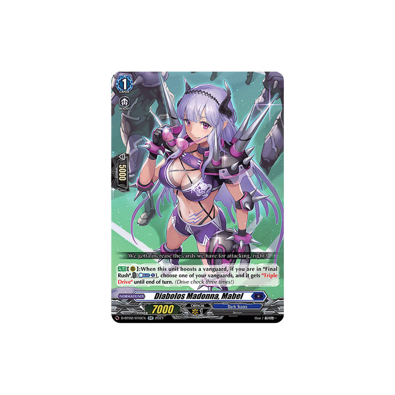 Vanguard_TCG_card_D-BT02_016EN_RR_Diabolos_Madonna_Mabel_A_Brush_with_the_Legends