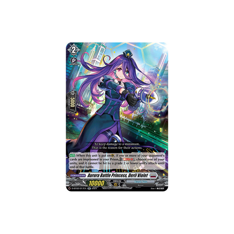 Vanguard_TCG_card_D-BT02_017EN_RR_Aurora_Battle_Princess_Derii_Violet_A_Brush_with_the_Legends